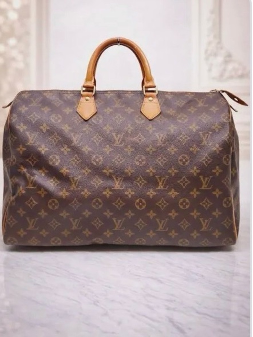 Louis Vuitton Monogram Canvas Duffel with Tan Trim